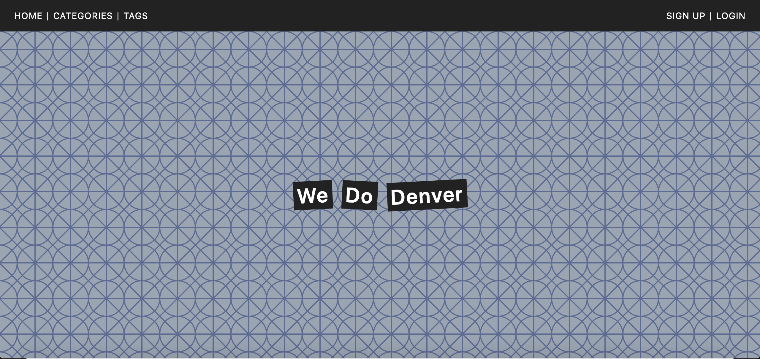 screenshot of We Do Denver application